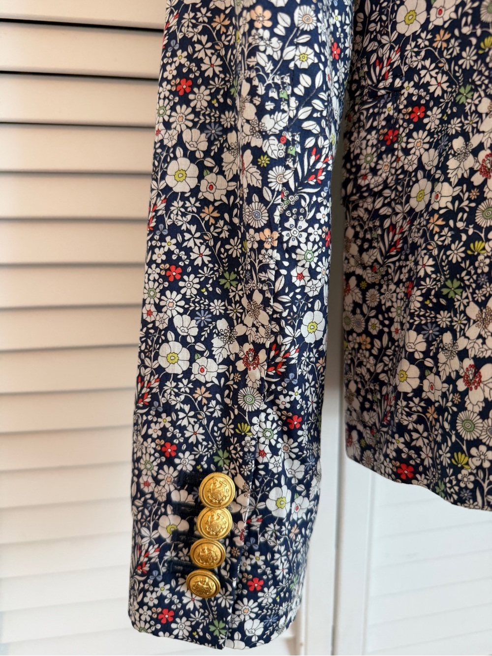 J.Crew Womens Liberty Art Fabrics Schoolboy Blazer Size 2 June's Meadow Floral - Picture 6 of 9